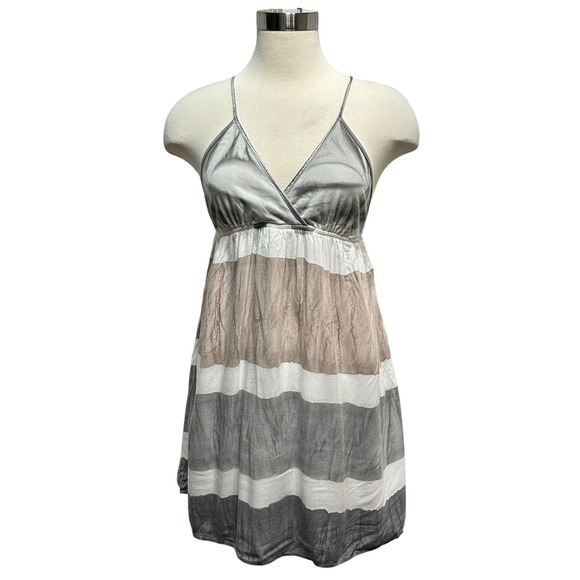 Hard Tail Ombre Sundress Women XS Neutral Open Back Beach Vacation Festival Boho - Picture 1 of 11